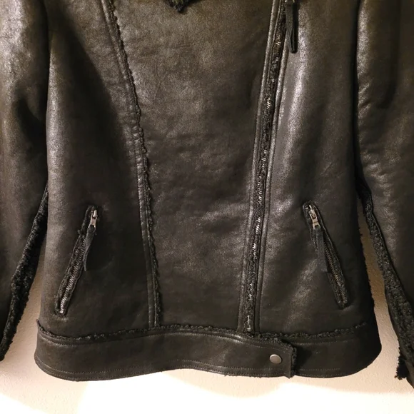 NWT Marrakech Women's Marissa Sherpa Fully Lined Moto/Bikers Jacket  Size Small - Picture 5 of 16